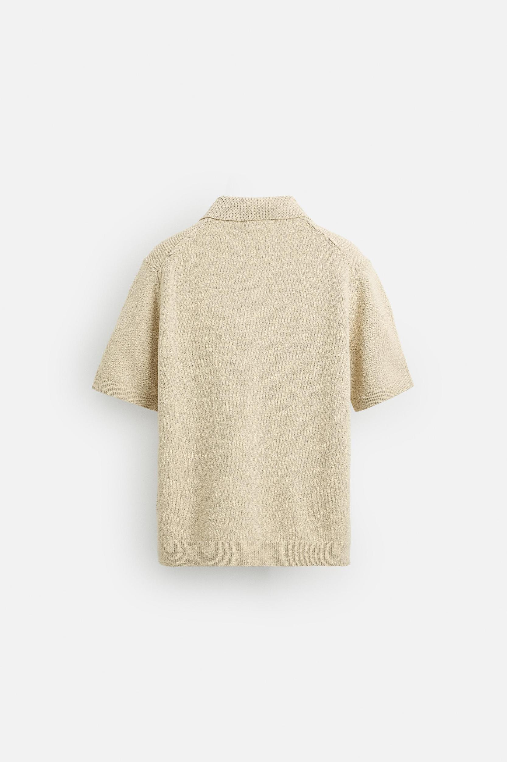 TEXTURED KNIT POLO SHIRT Product Image