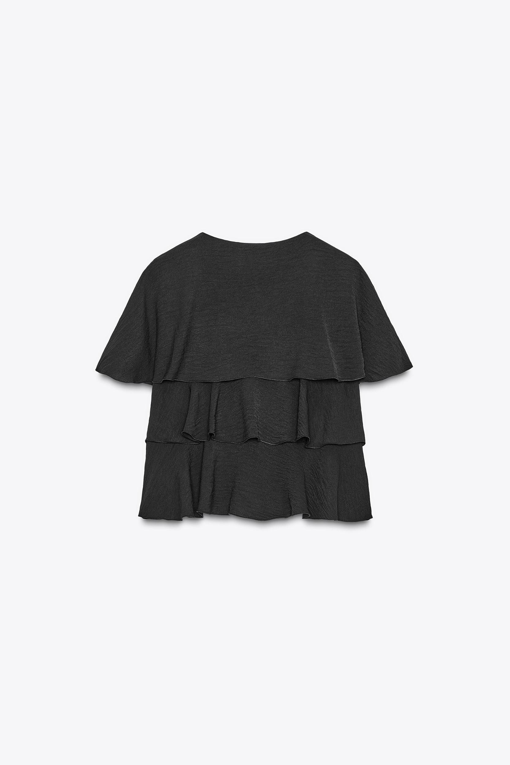 RUFFLED CAPE TOP Product Image