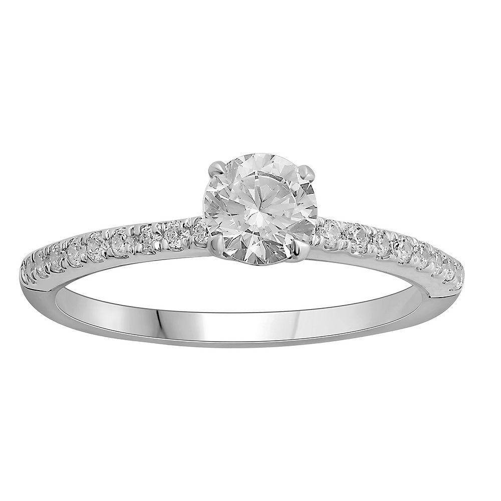 Platinum 3/4 Carat T.W. Diamond Engagement Ring, Women's, Size: 8, White Product Image