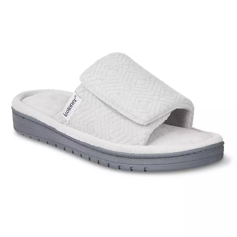 Womens isotoner Gemma Micro Terry Cloth Adjustable Slide Slippers Product Image