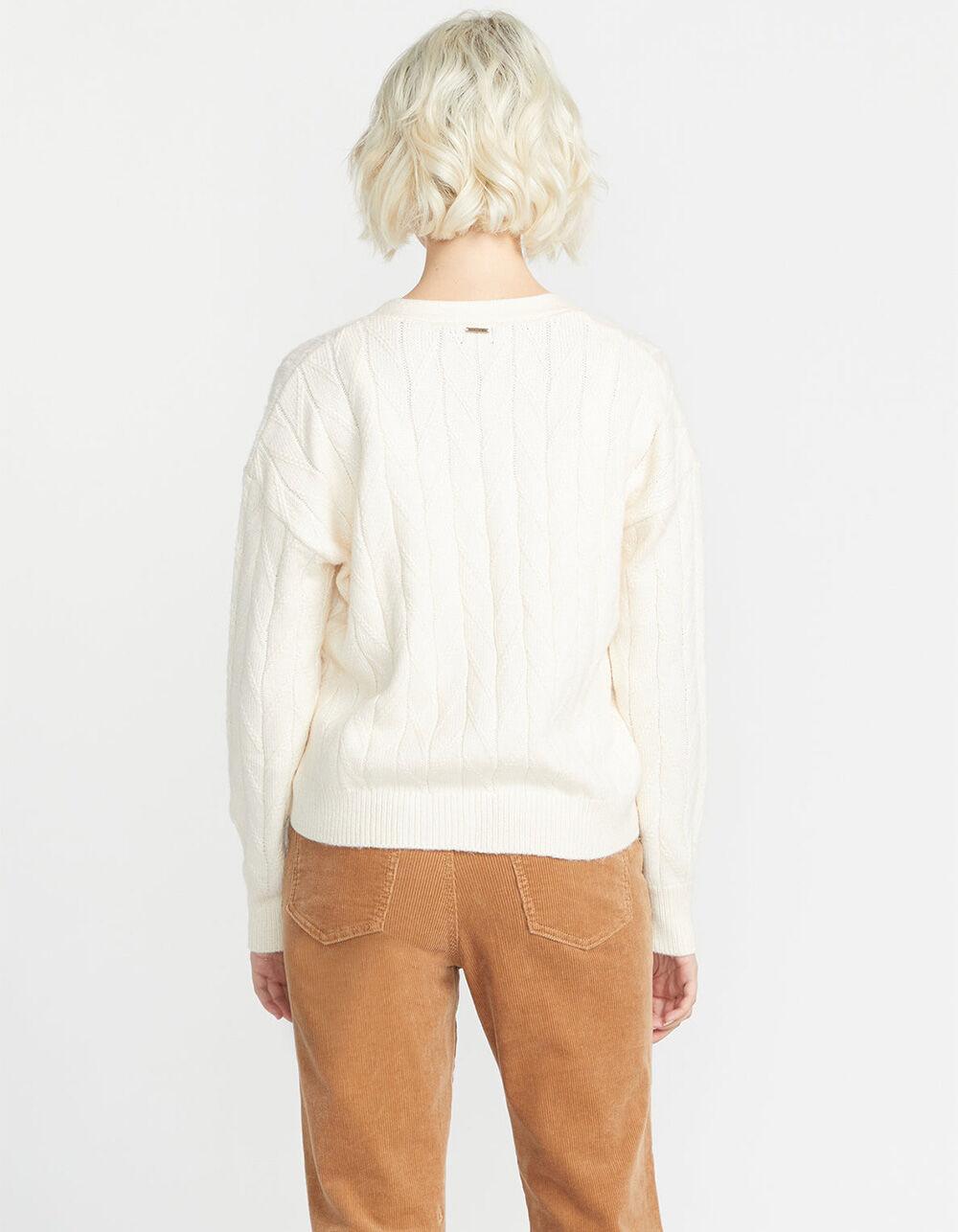 VOLCOM Stone Trip Womens V-Neck Sweater - CREAM Product Image