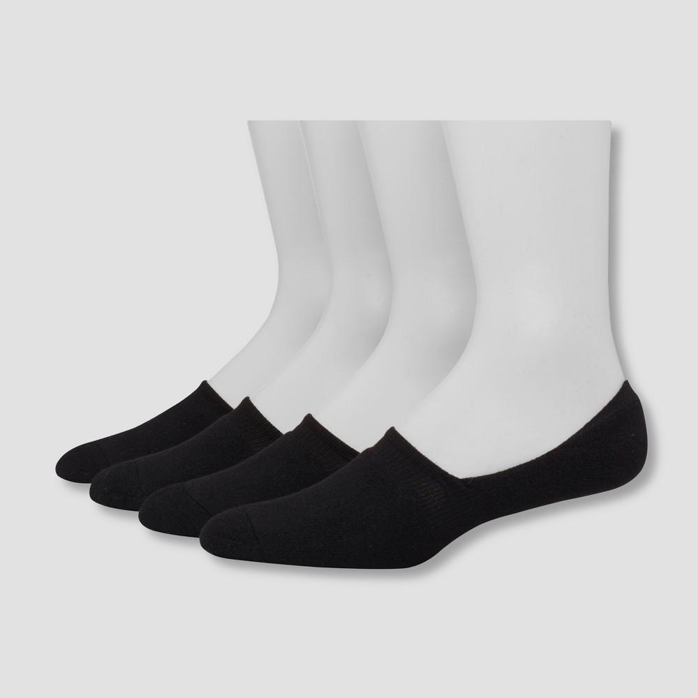 Hanes Premium Mens 4pk Liner Socks - White 6-12: Cushioned Sole, Reinforced Heel & Toe, Breathable Midweight Fabric Product Image
