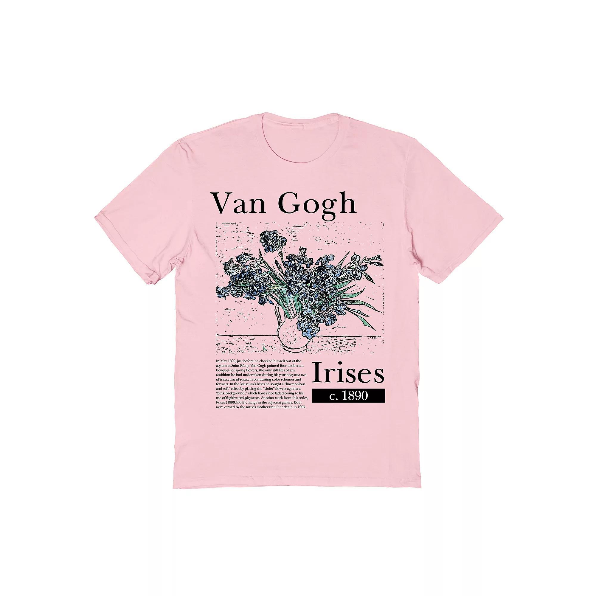 Men's Van Gogh Van Gogh Irises Tee, Size: Medium, Light Pink Product Image