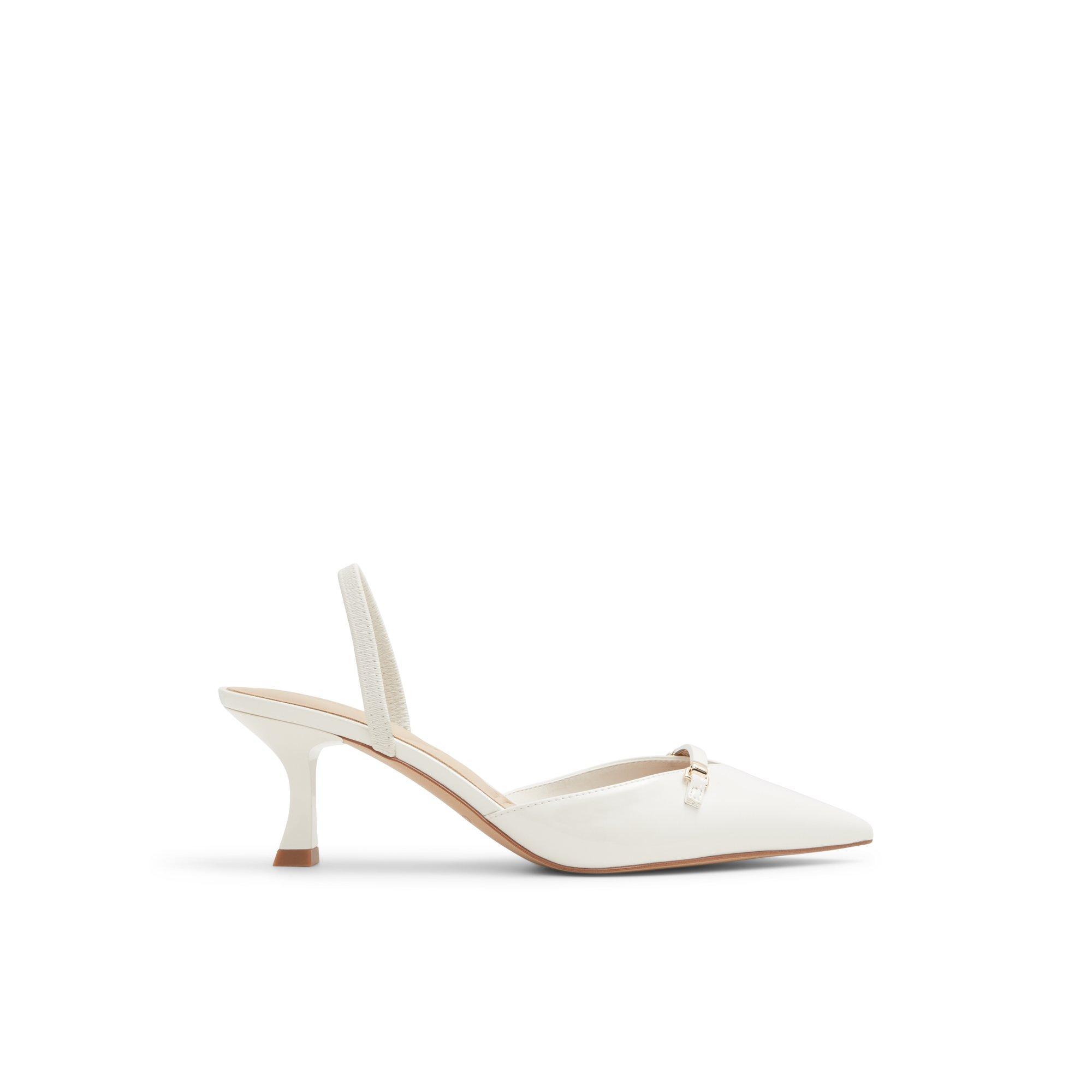 ALDO Nailah - Women's Kitten Heel - White, Size 7.5 Product Image