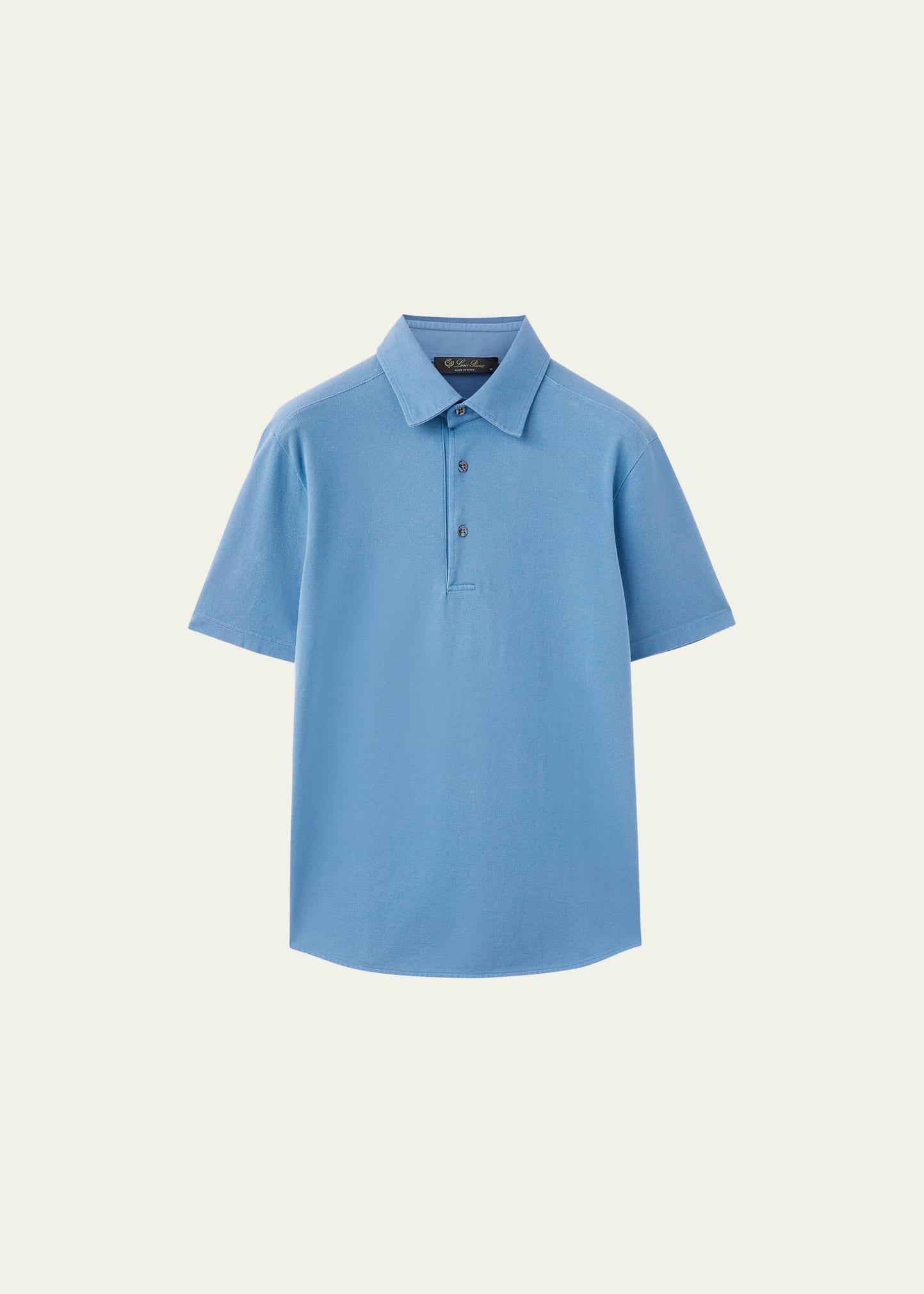 Mens Cotton Pique Polo Shirt Product Image