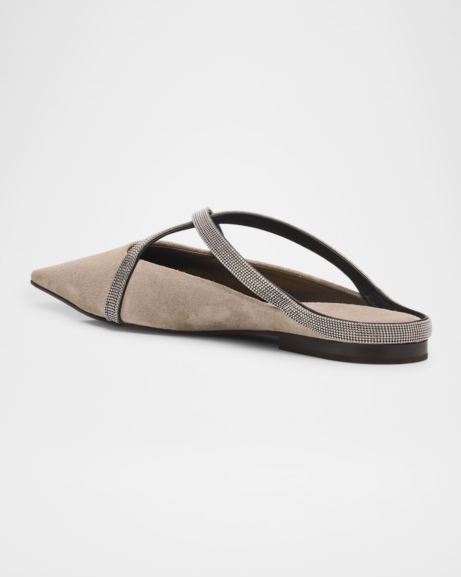 Monili Crisscross Suede Mule Flats Product Image