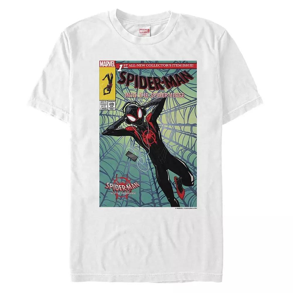 Men's Spider-Verse Ultimate Spider-Man Morales Music Time Tee, Size: Medium, White Product Image