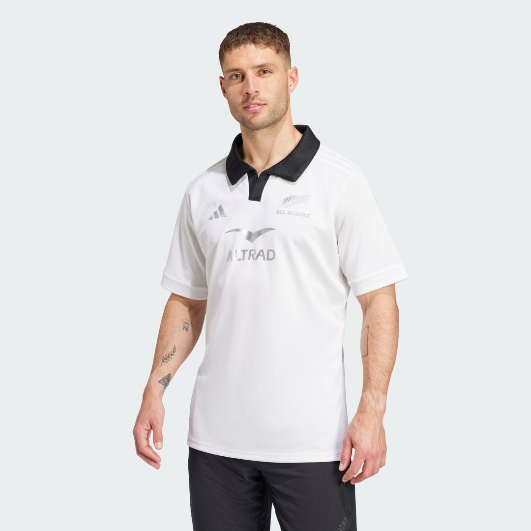 adidas All Blacks Rugby Away Jersey White XL Mens Product Image