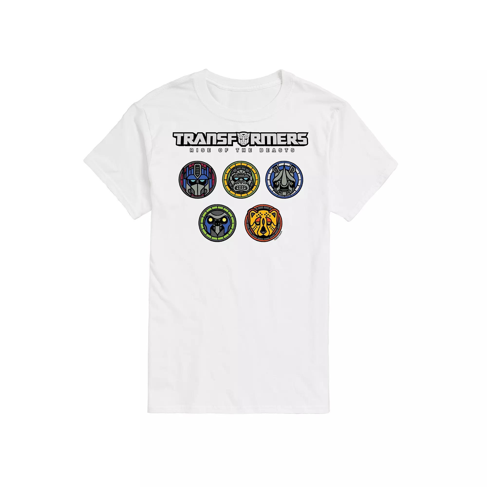 Big & Tall Transformers Logo With Badges Graphic Tee, Mens Product Image
