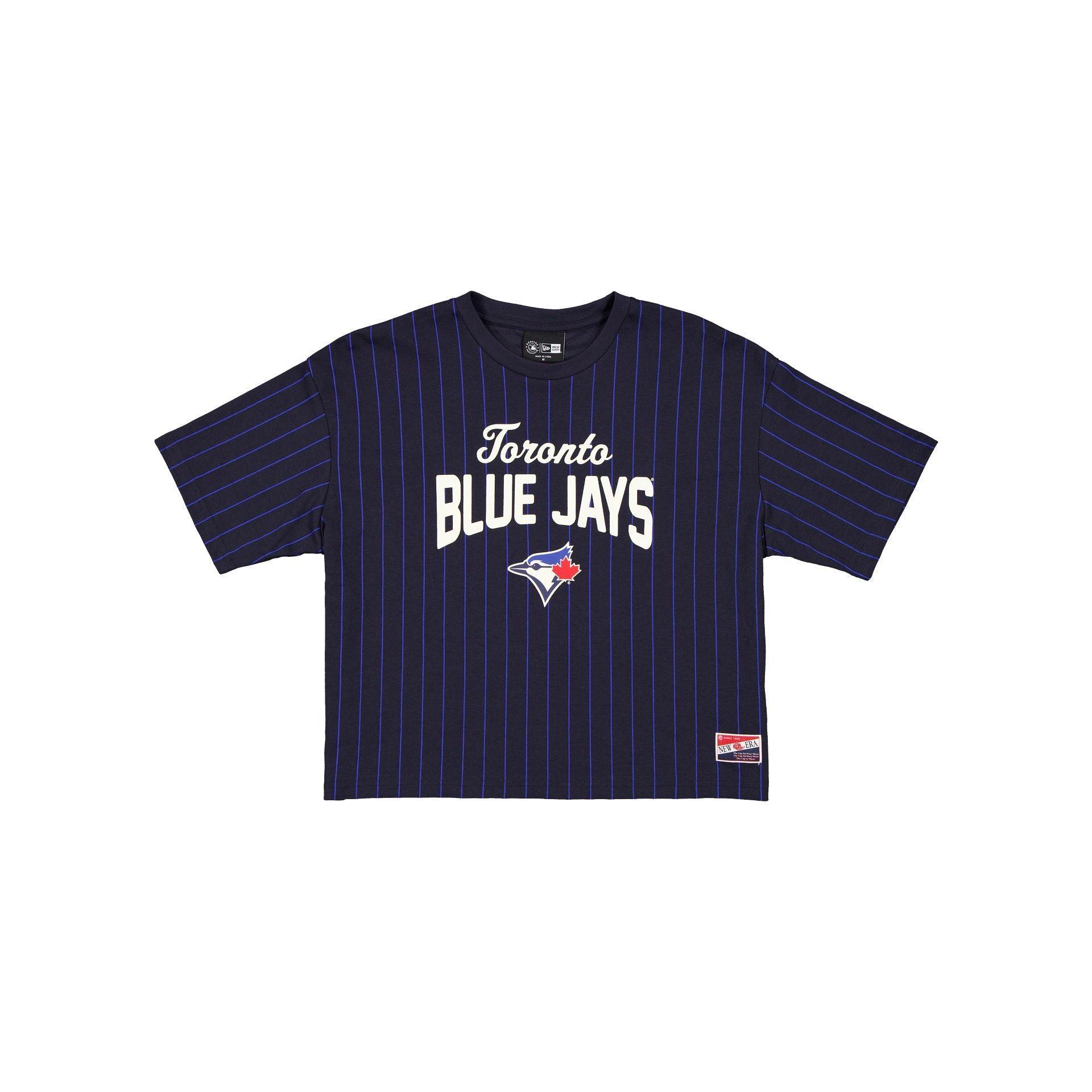 Toronto Blue Jays Throwback Pinstripe Women's T-Shirt Female Product Image