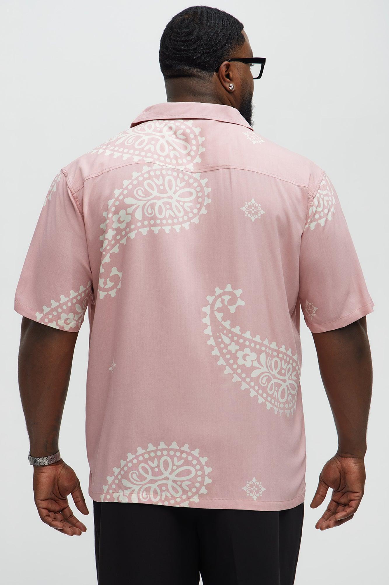 Paisley Rayon Shirt - Pink Product Image