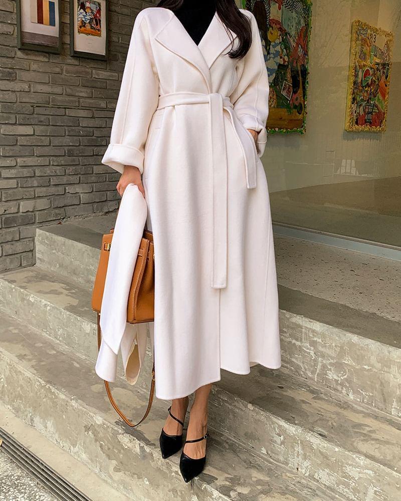 Plain Tie-Front Coat Product Image