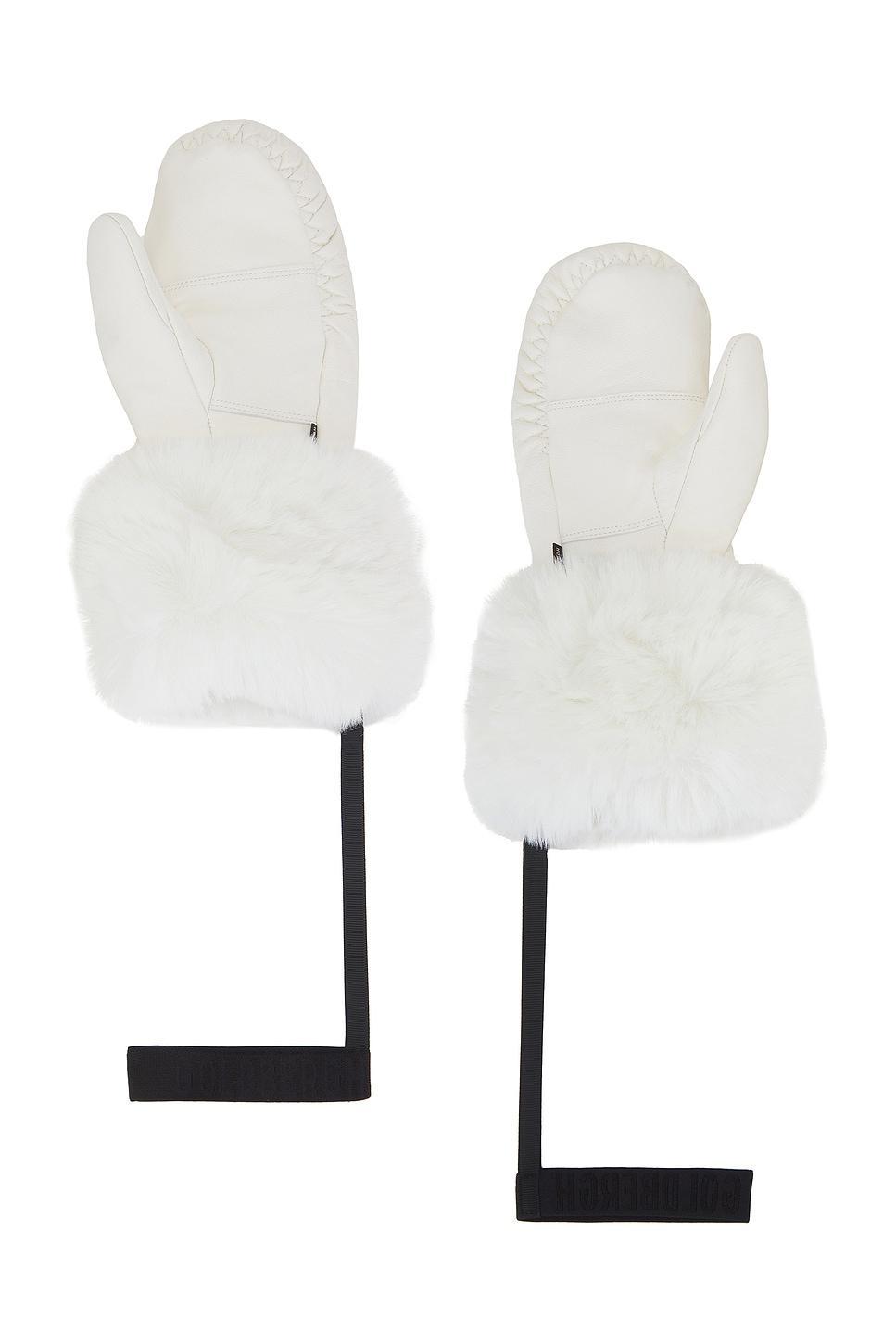 Adore Leather Embossed Logo Mittens Goldbergh Product Image