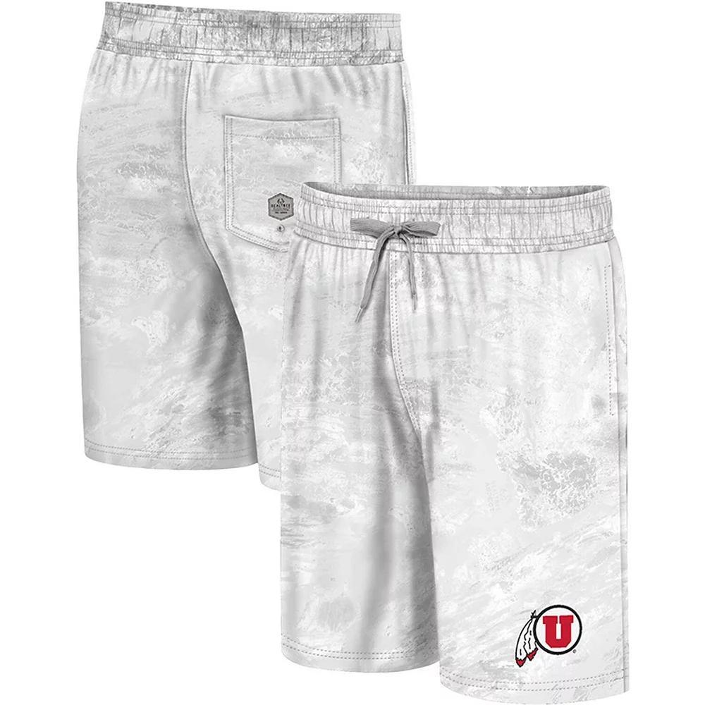 Men's Colosseum White Utah Utes Realtree Aspect Ohana Swim Shorts, Size: Large, Ute White Product Image