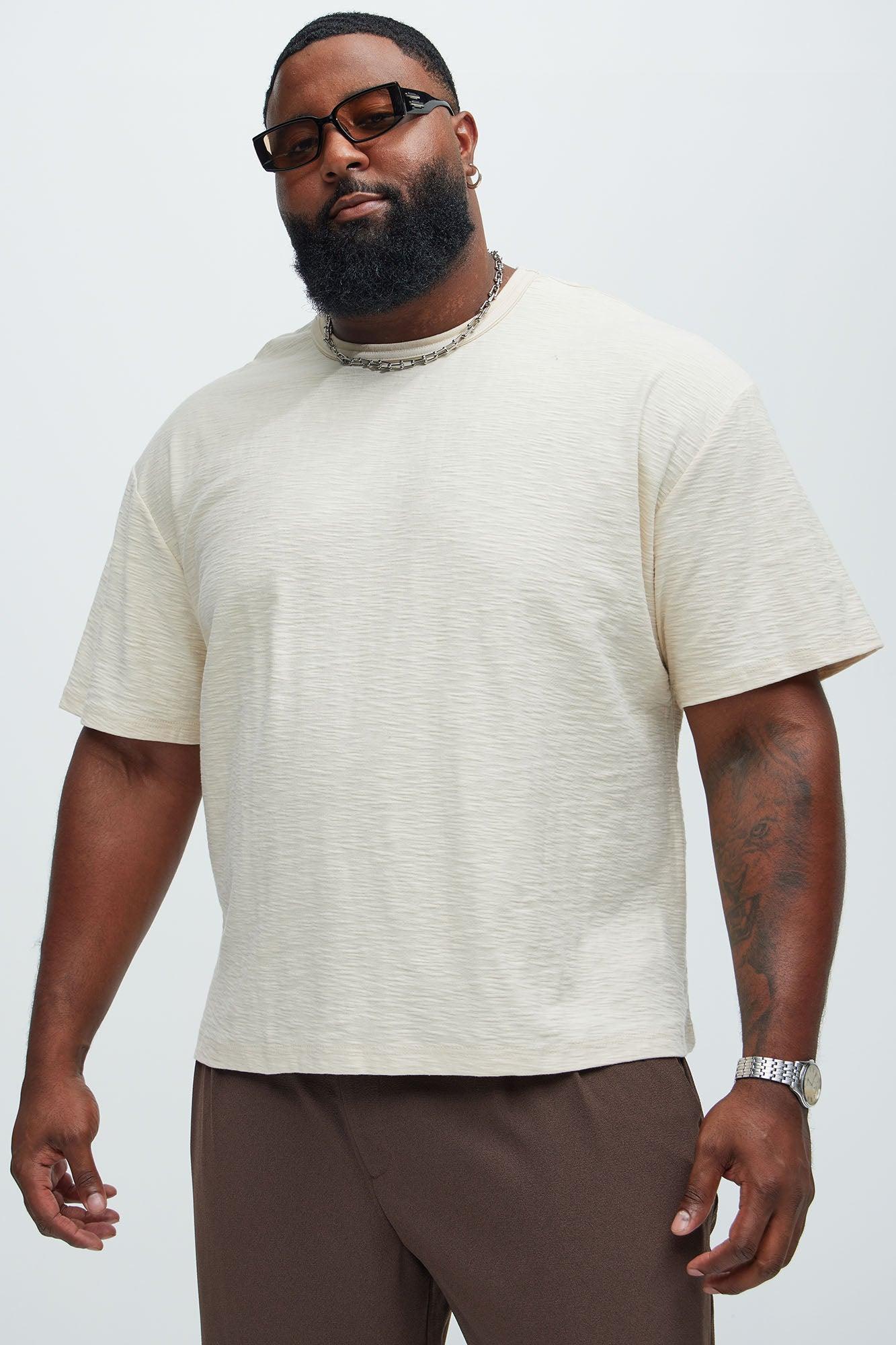 Asher Slub Texture Short Sleeve Tee - Oatmeal Product Image