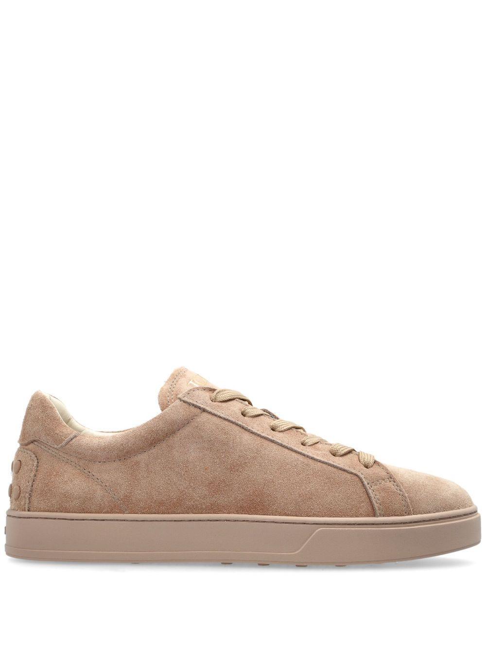 TOD'S Women's Suede Leather Sneakers In Brown Product Image