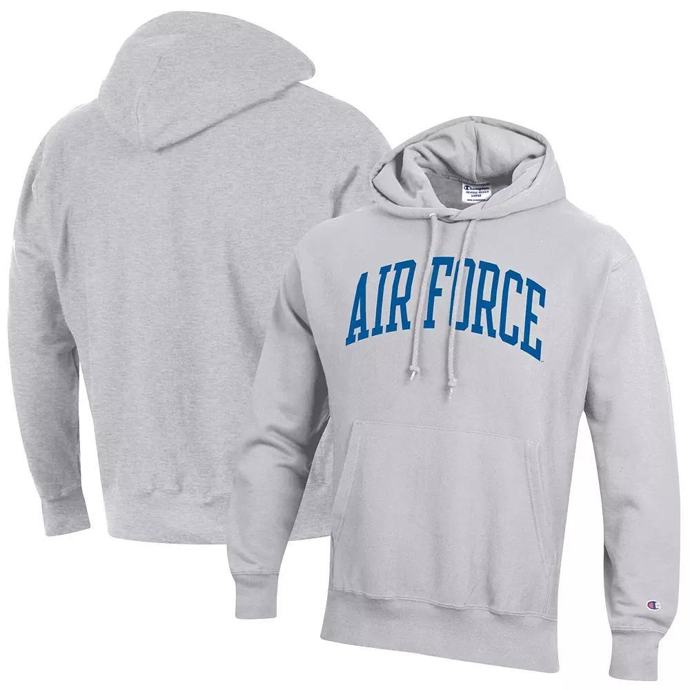 Men's Champion Heathered Gray Air Force Falcons Team Arch Reverse Weave Pullover Hoodie, Size: Medium, Afa Grey Product Image