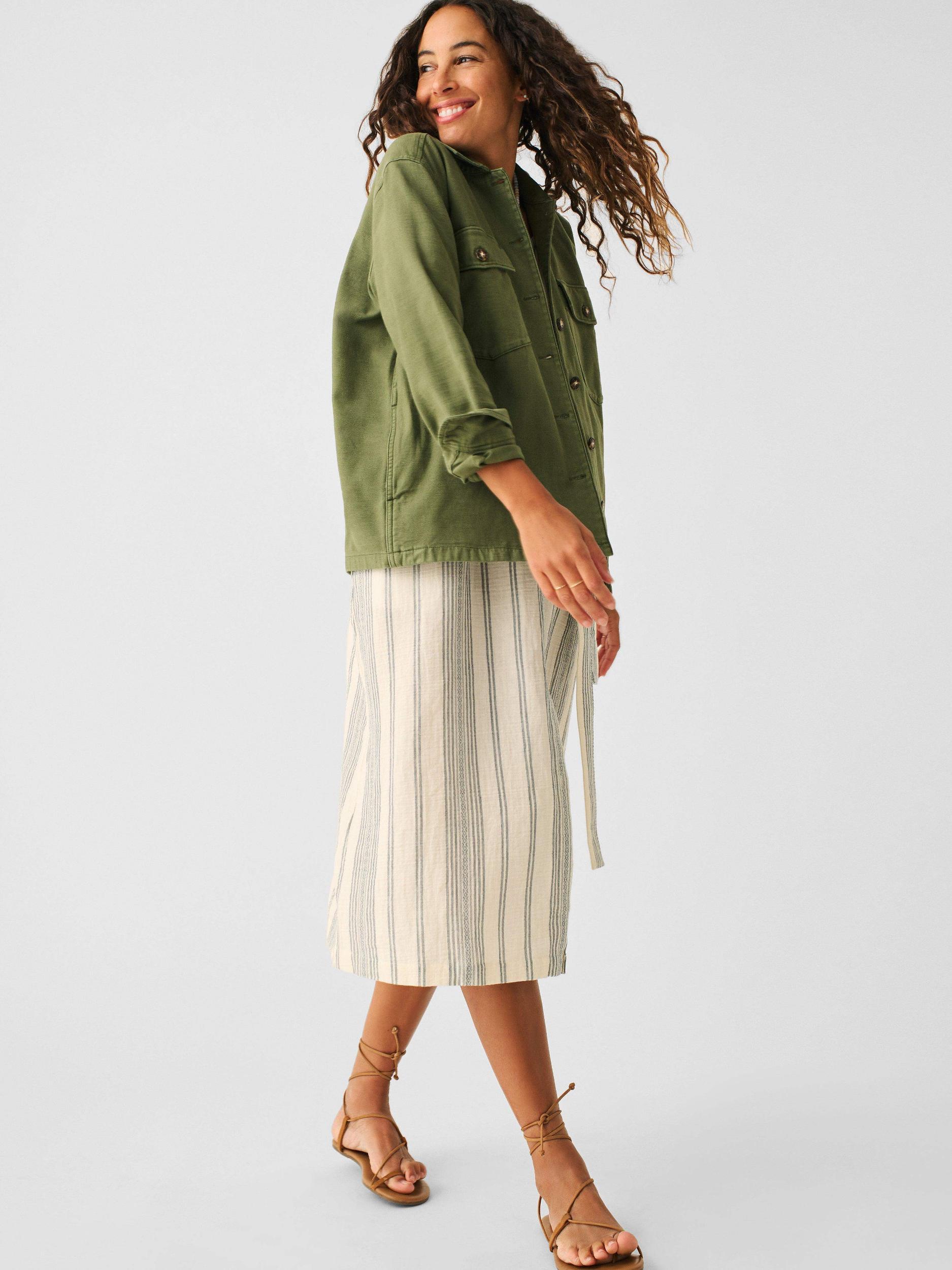 Savannah Cotton Overshirt - Fatigue Female Product Image