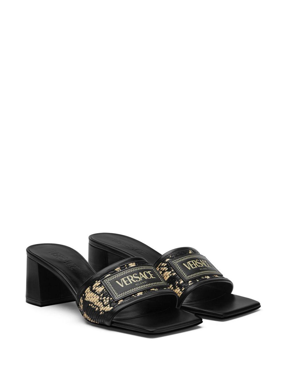 Theia Barocco 55mm raffia sandals Product Image
