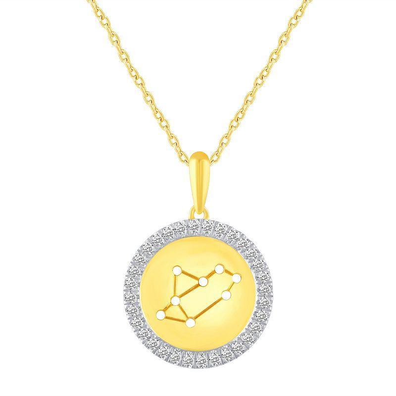 1/4 Carat T.W. Diamond Halo Zodiac Pendant Necklace, Women's, Size: 18", Cancer Product Image