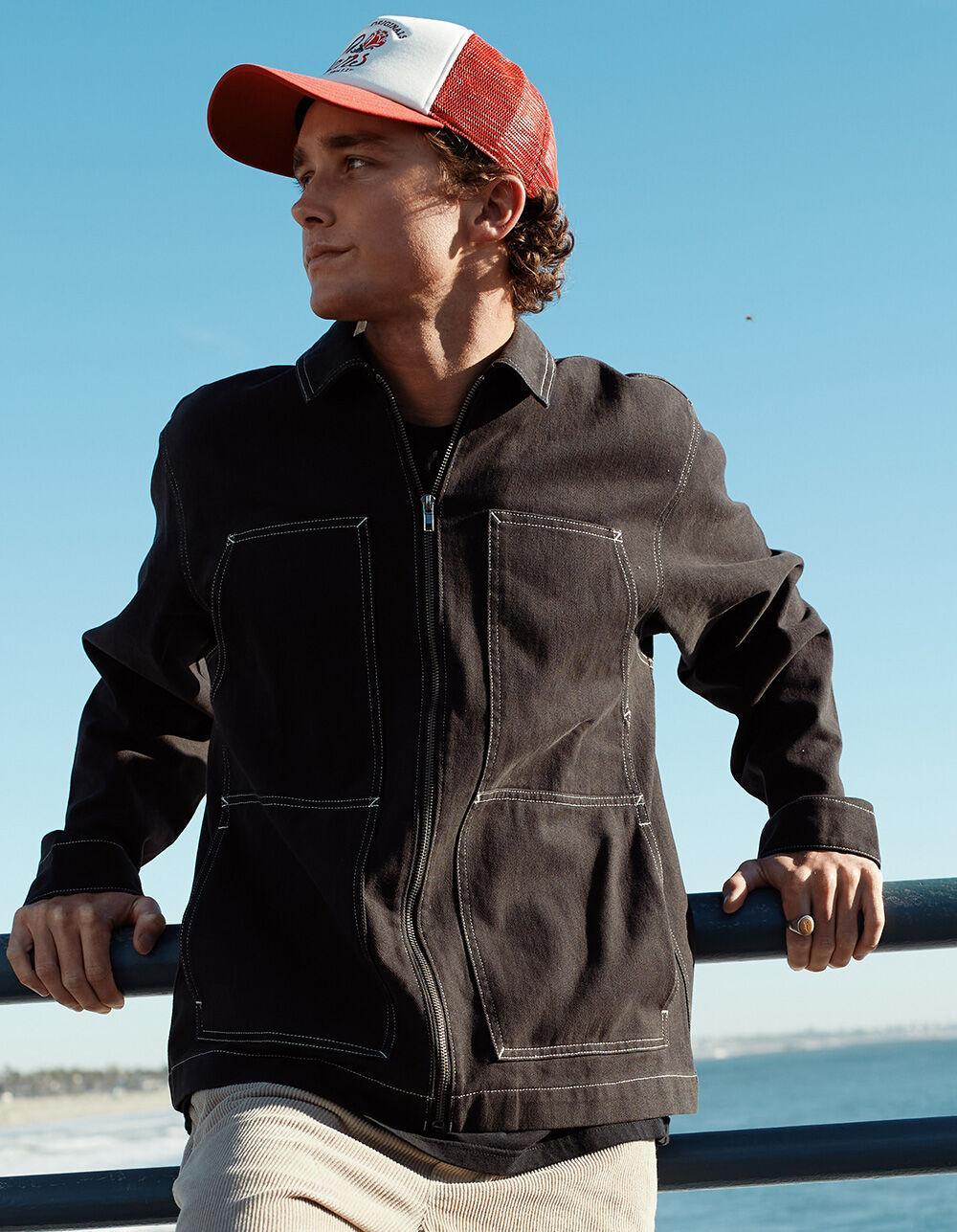 RSQ Mens Twill Workwear Jacket - BLACK Product Image