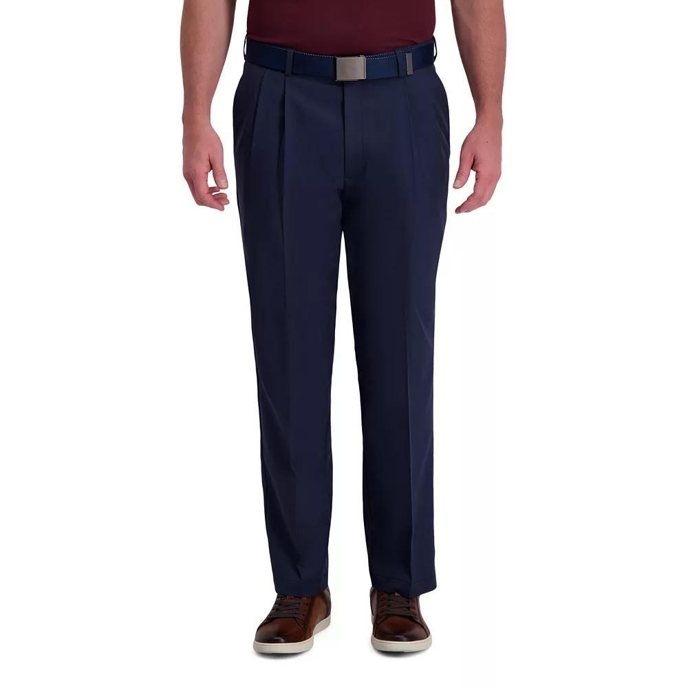 Men's Haggar® Cool Right® Performance Flex Classic-Fit Pleated Pants, Size: 44X29, Green Product Image