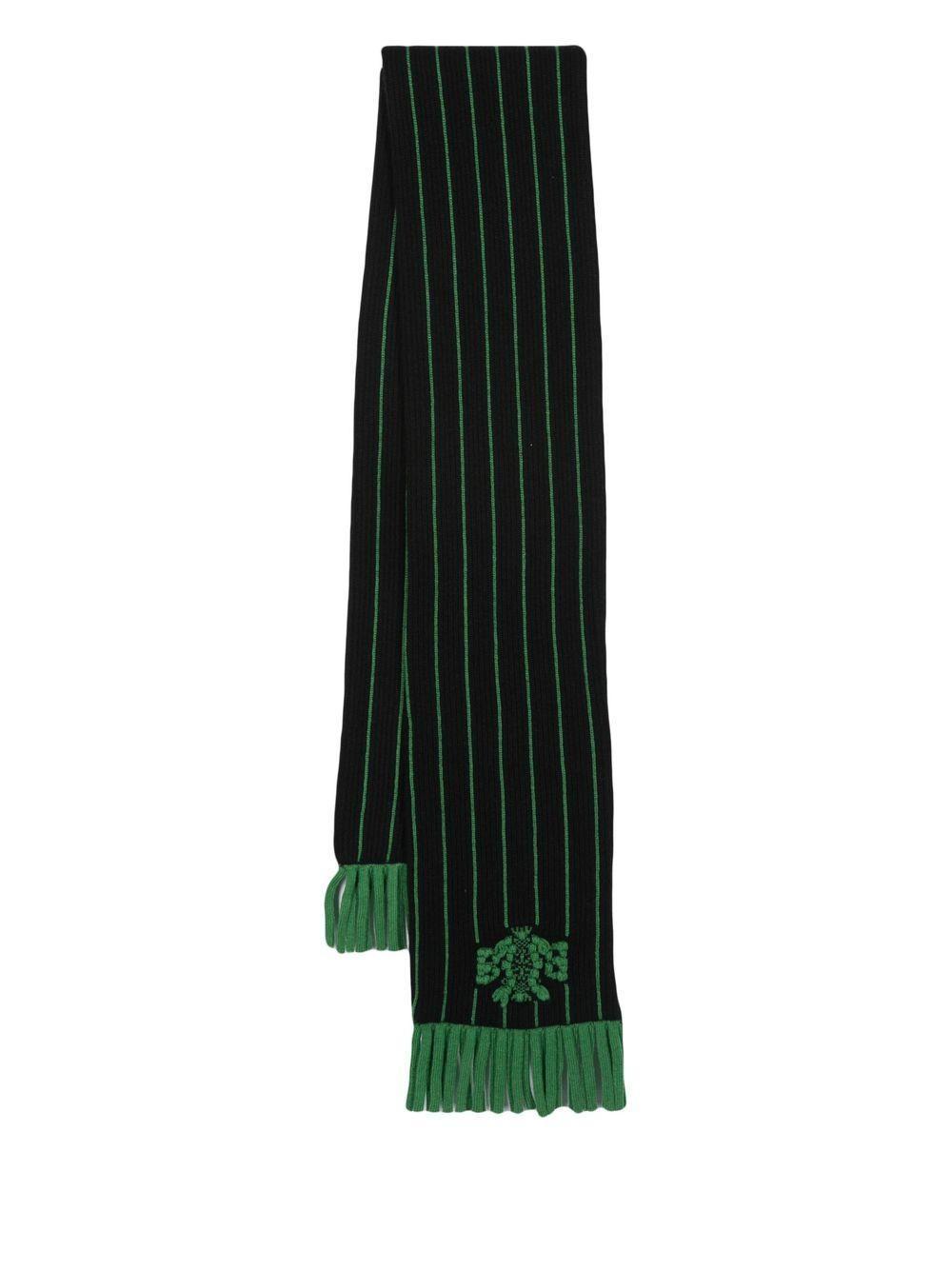 stripe-print logo-crest scarf Product Image