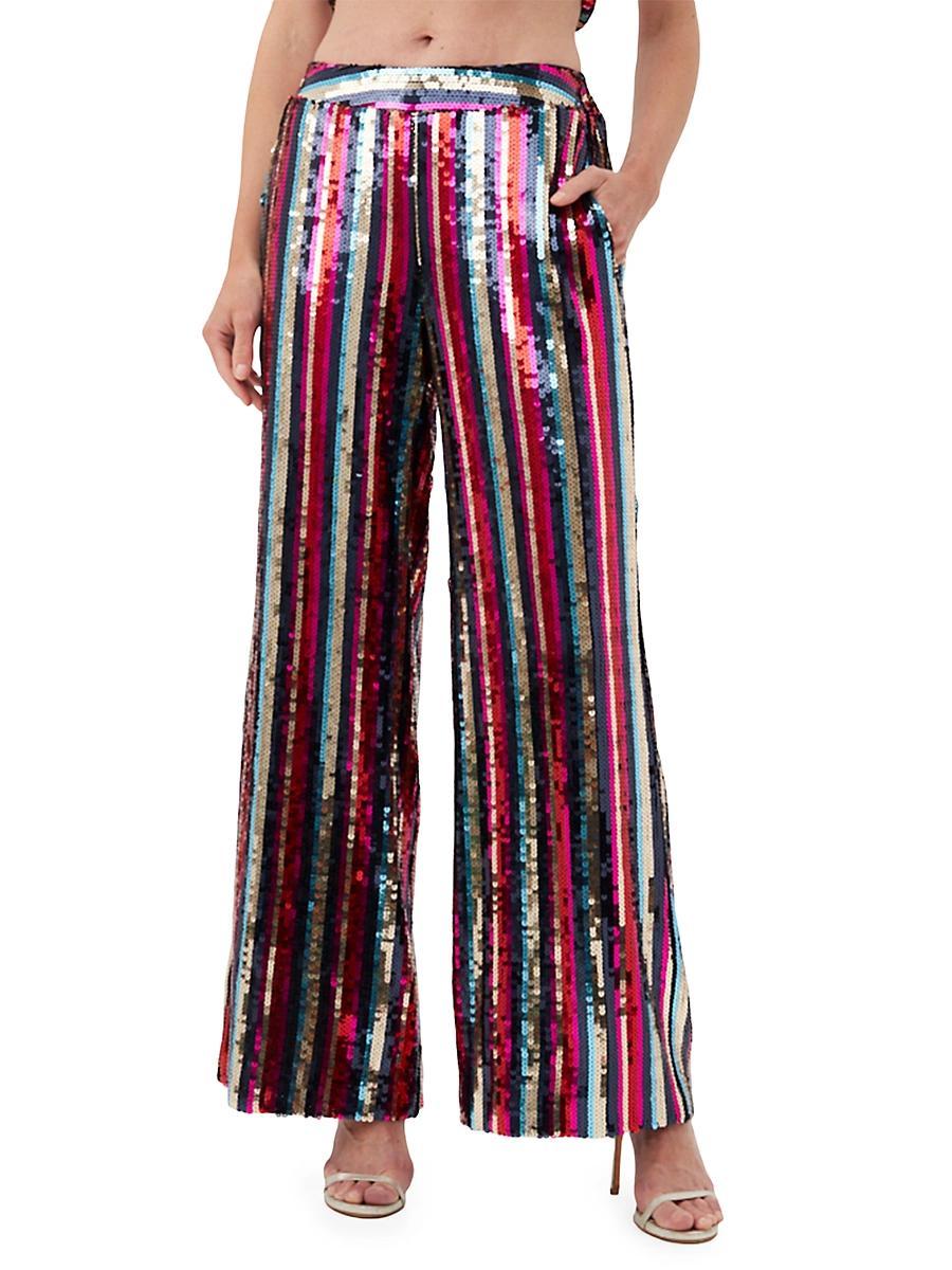 Womens Atarashii Striped Sequined Pants Product Image