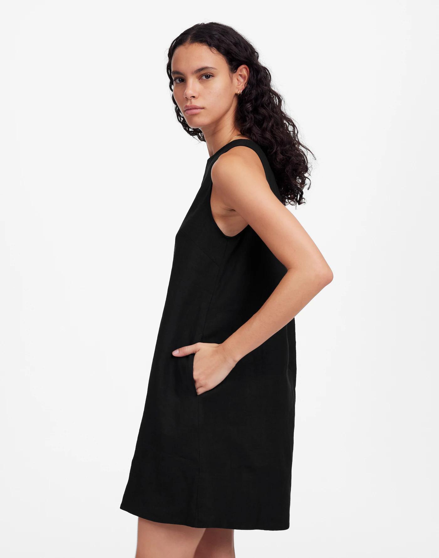 Mini Shift Dress in Linen Product Image