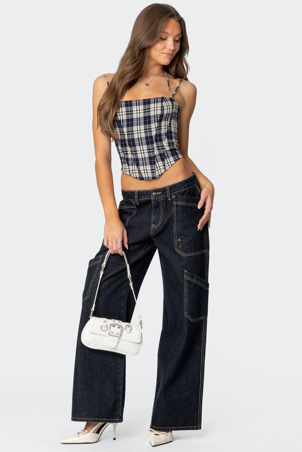 Leon Plaid Corset Product Image