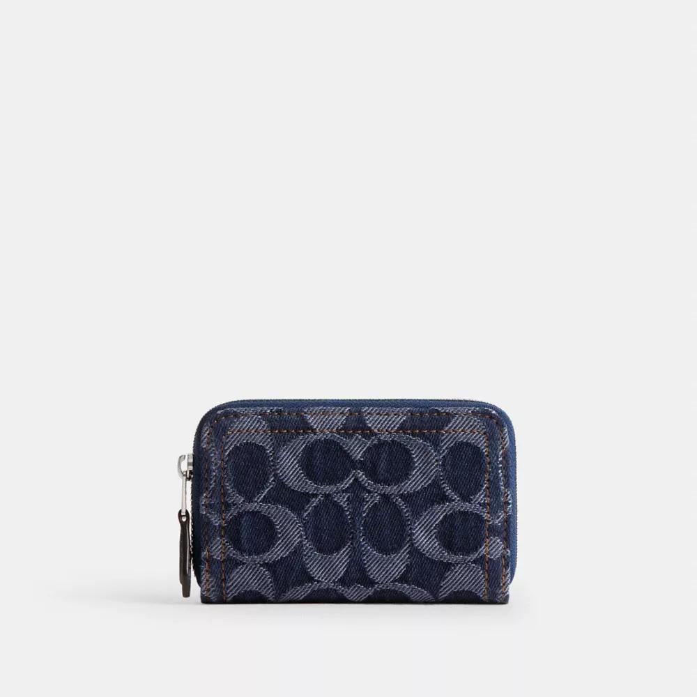 Essential Small Zip Around Card Case In Signature Denim Product Image
