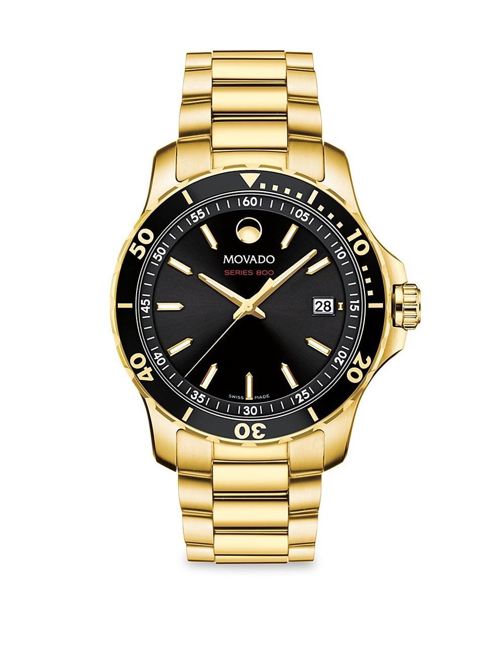 Mens Series 800 Black Stainless Steel Watch Product Image