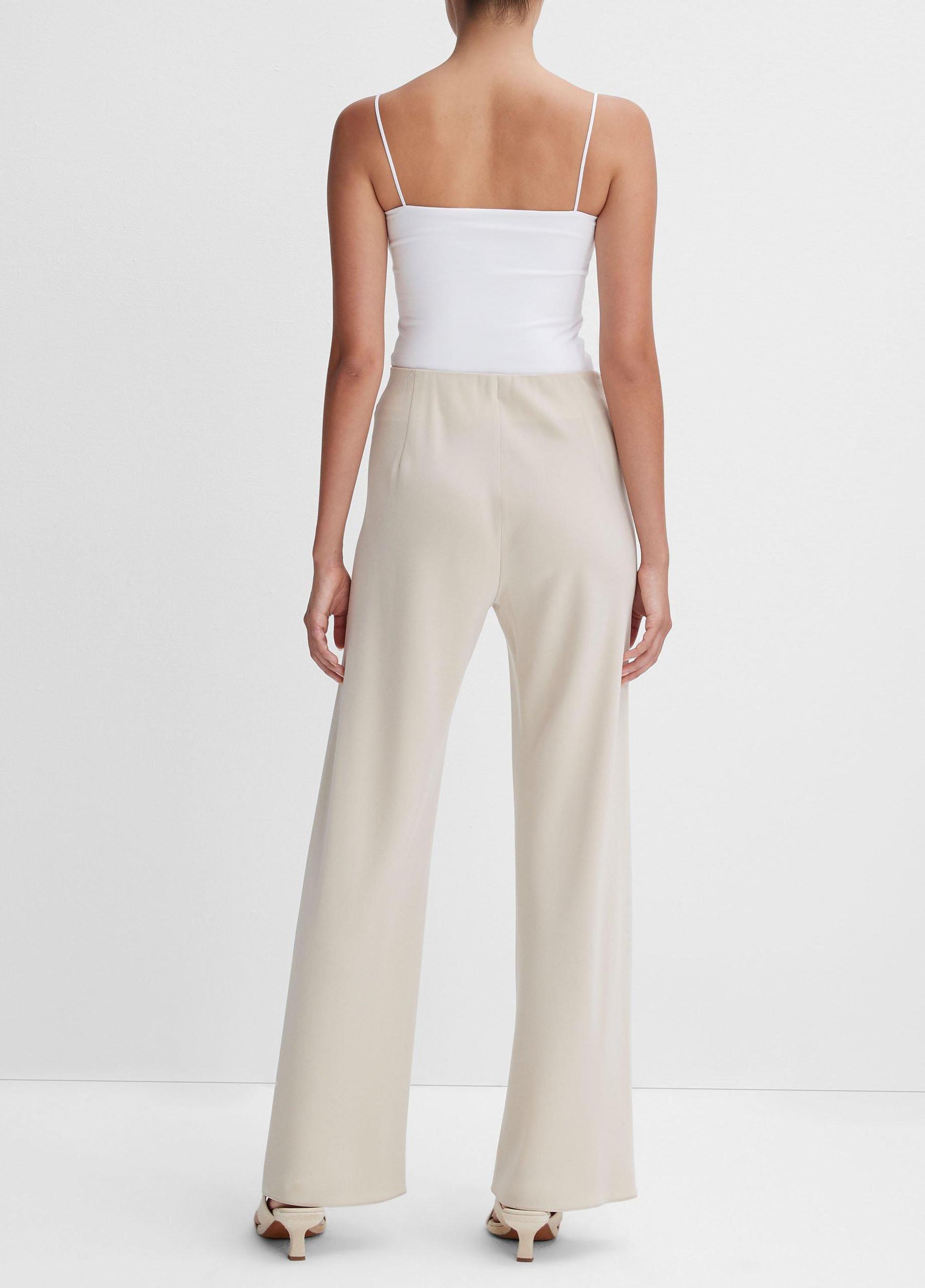 Womens High-Waist Crepe Bias Pant, Shell, Size XL Vince Product Image