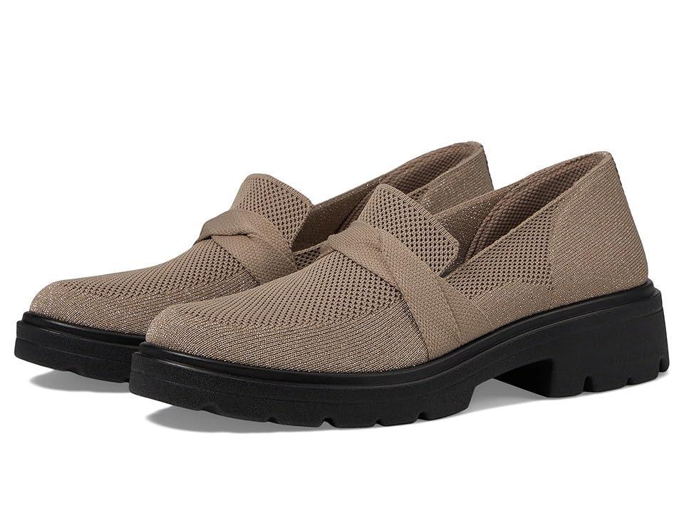 LifeStride Muse Bow Women's Slip-on Loafers, Size: 10, Latte Knit Fabric Product Image