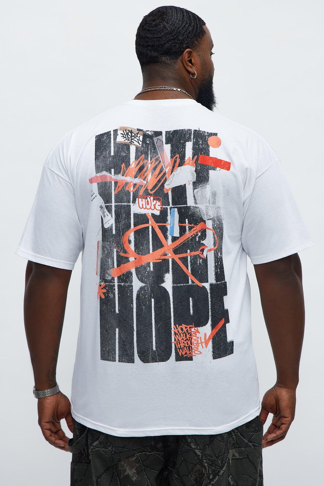 Hate Hurt Hope Short Sleeve Tee - White Product Image