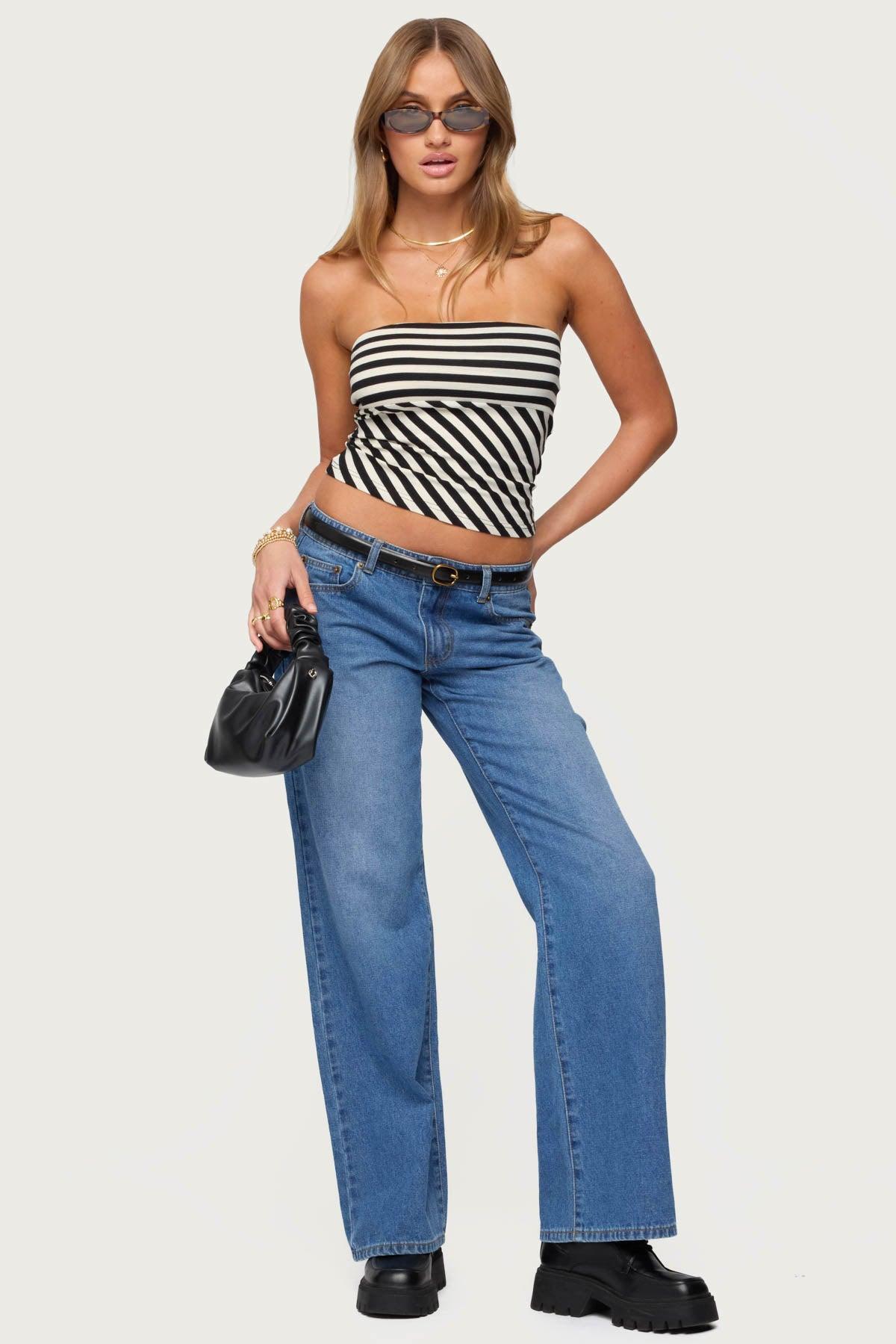 Nikoletta Straight Leg Low Rise Jeans Product Image