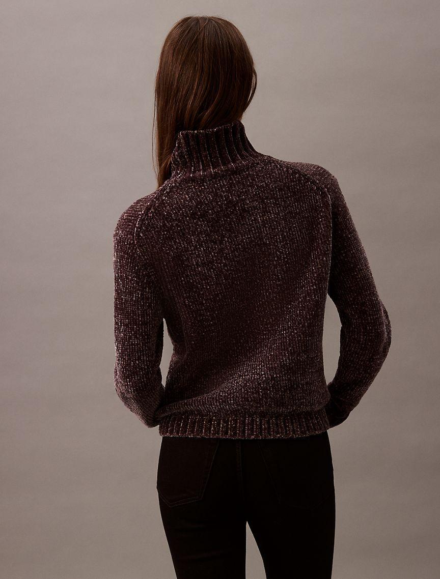 Chenille Relaxed Turtleneck Sweater Product Image