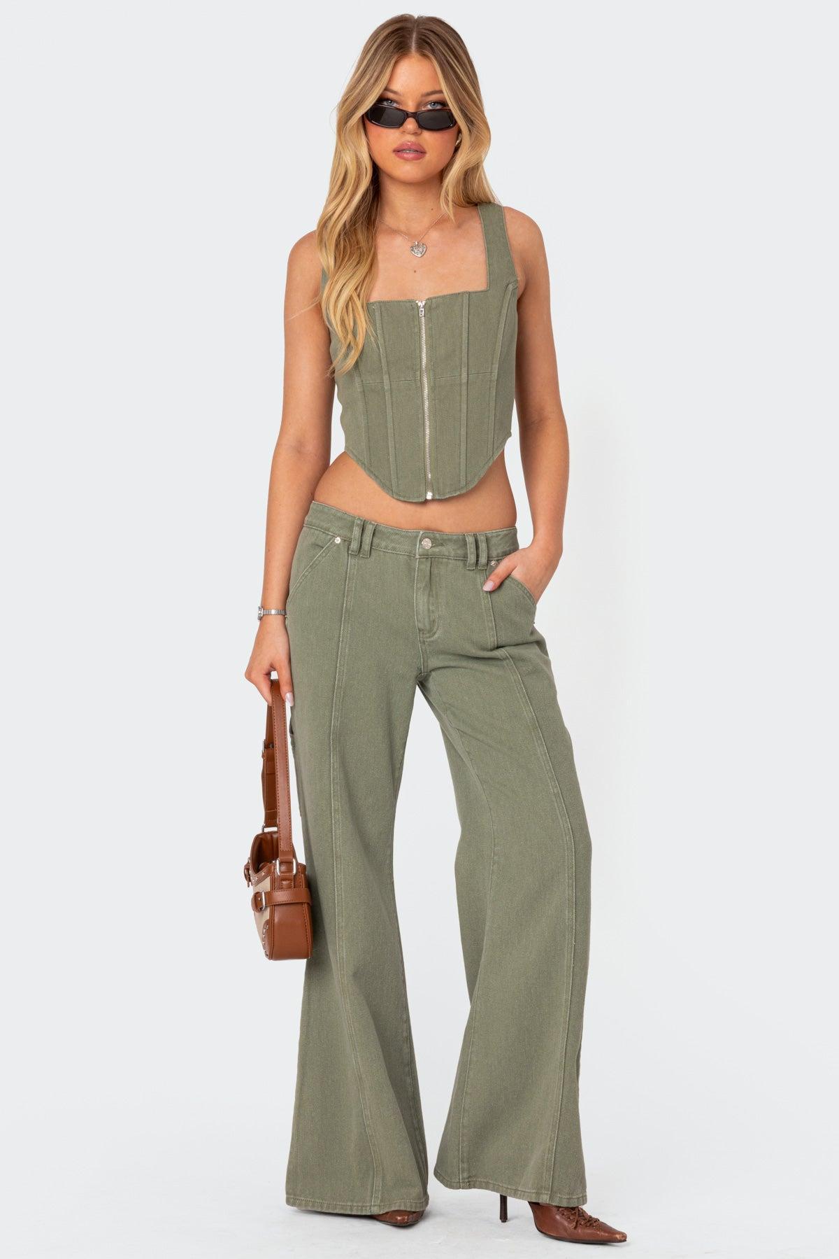 Lottie Low Rise Washed Carpenter Jeans Product Image