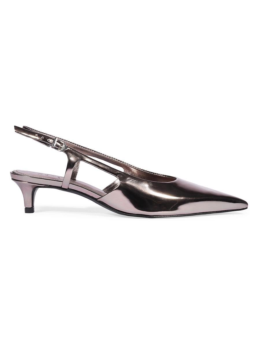 Womens Boris 50MM Mirrored Kitten-Heel Pumps Product Image