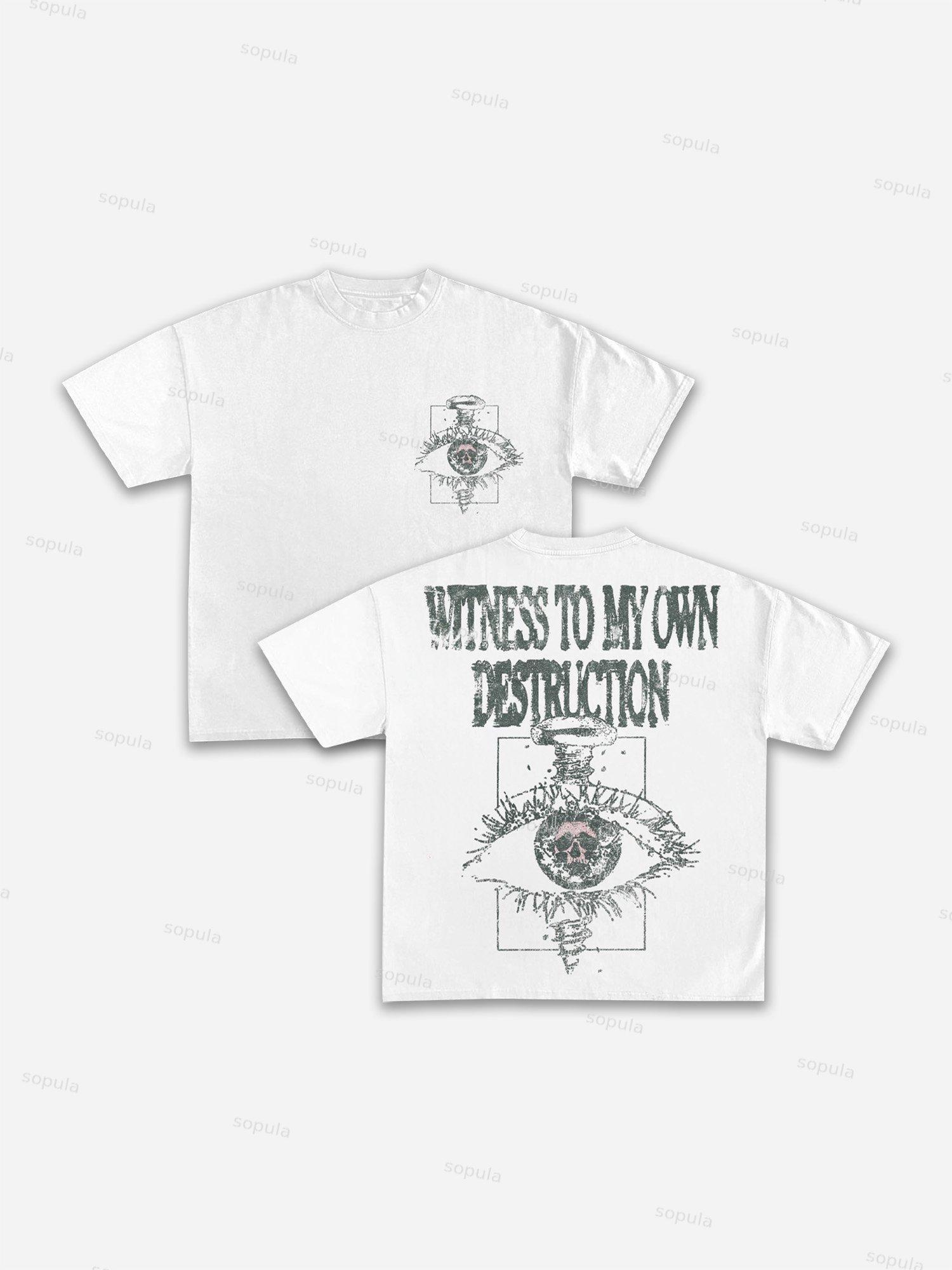 Witness To My Own Destruction Cotton T-shirt Product Image