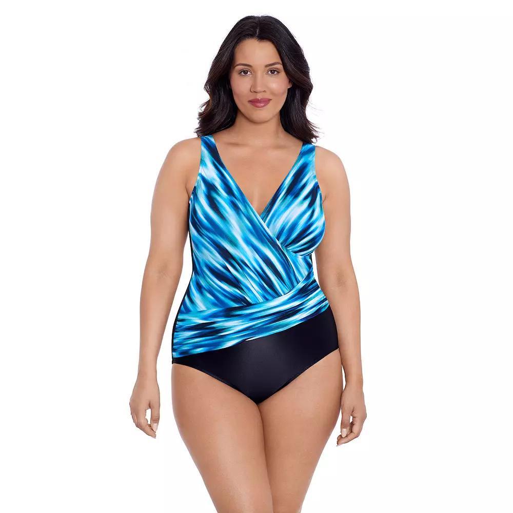 Women's Trimshaper Addison One Piece Swimsuit, Size: 16, Rainwashed Ikat Product Image