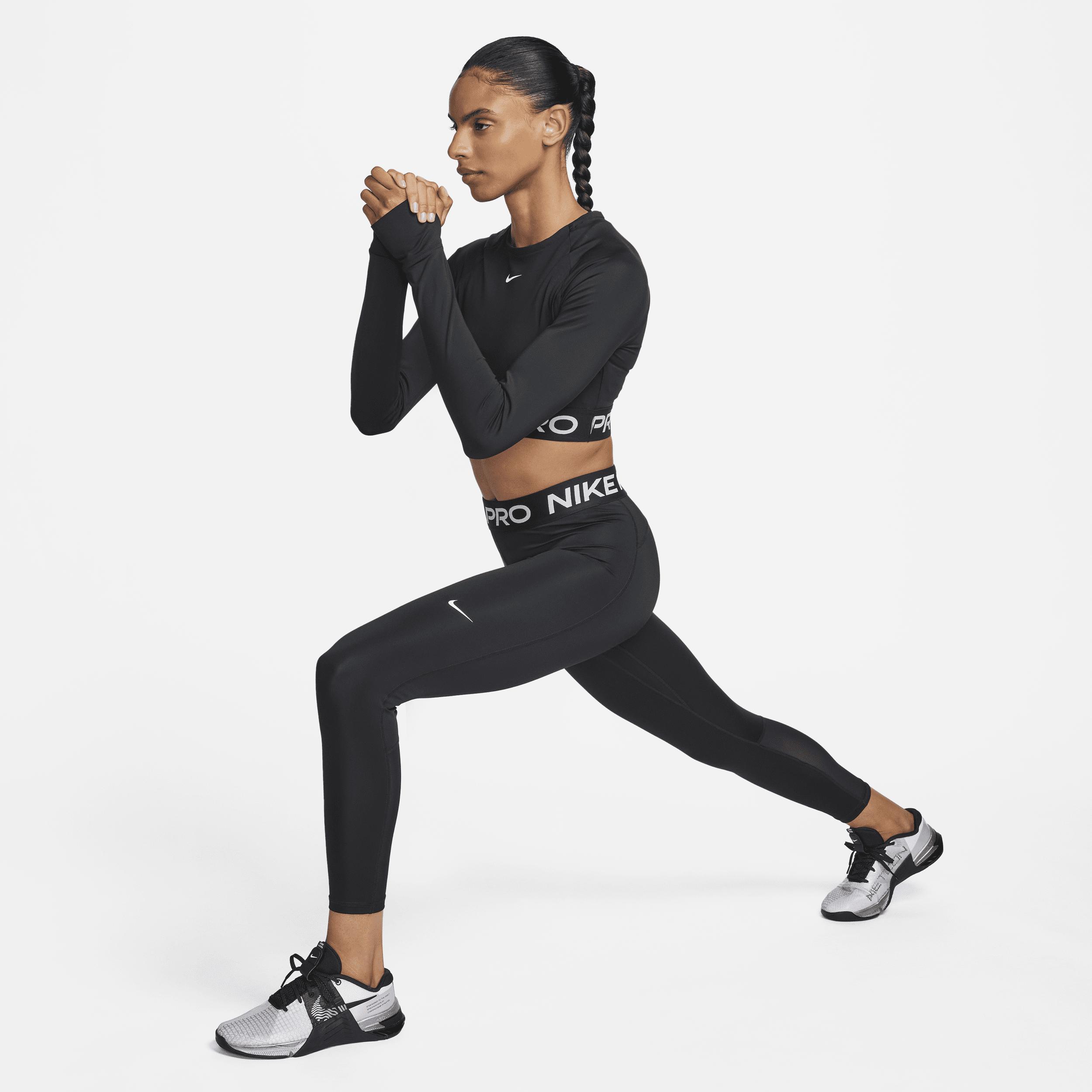 Nike Womens Pro 365 Dri-FIT Cropped Long-Sleeve T-Shirt Product Image