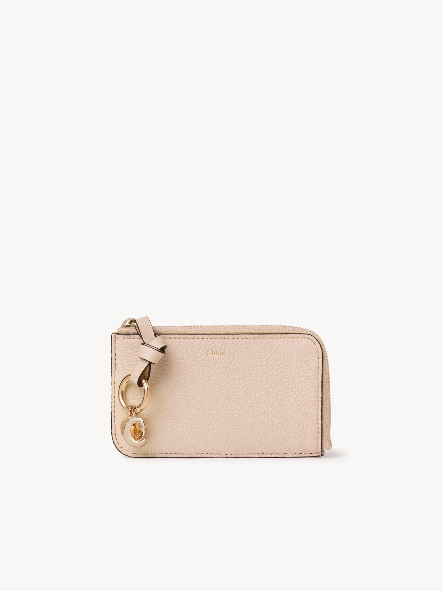 Alphabet wallet in grained leather Product Image