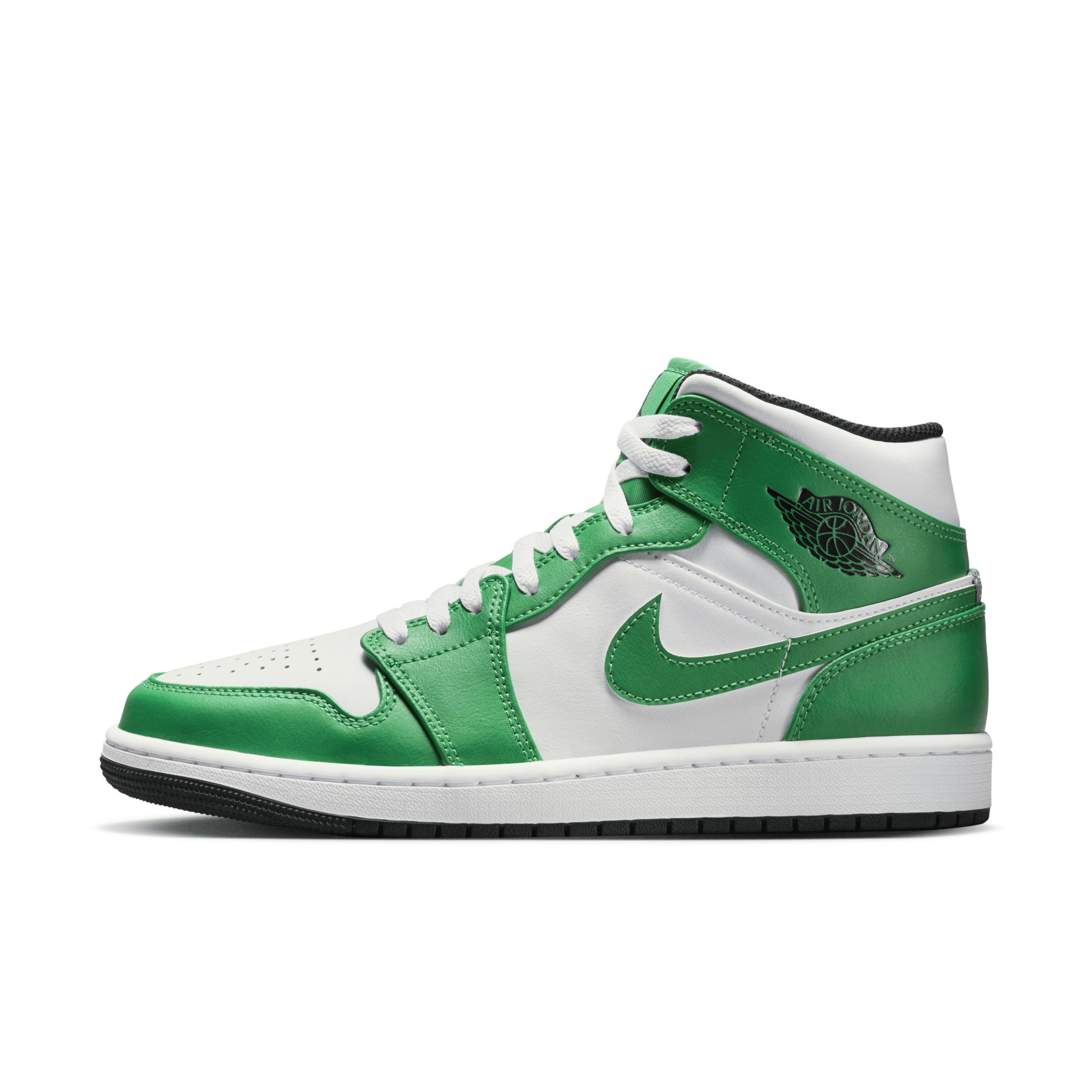 Jordan Mens Jordan AJ 1 Mid - Mens Basketball Shoes White/Black/White Product Image