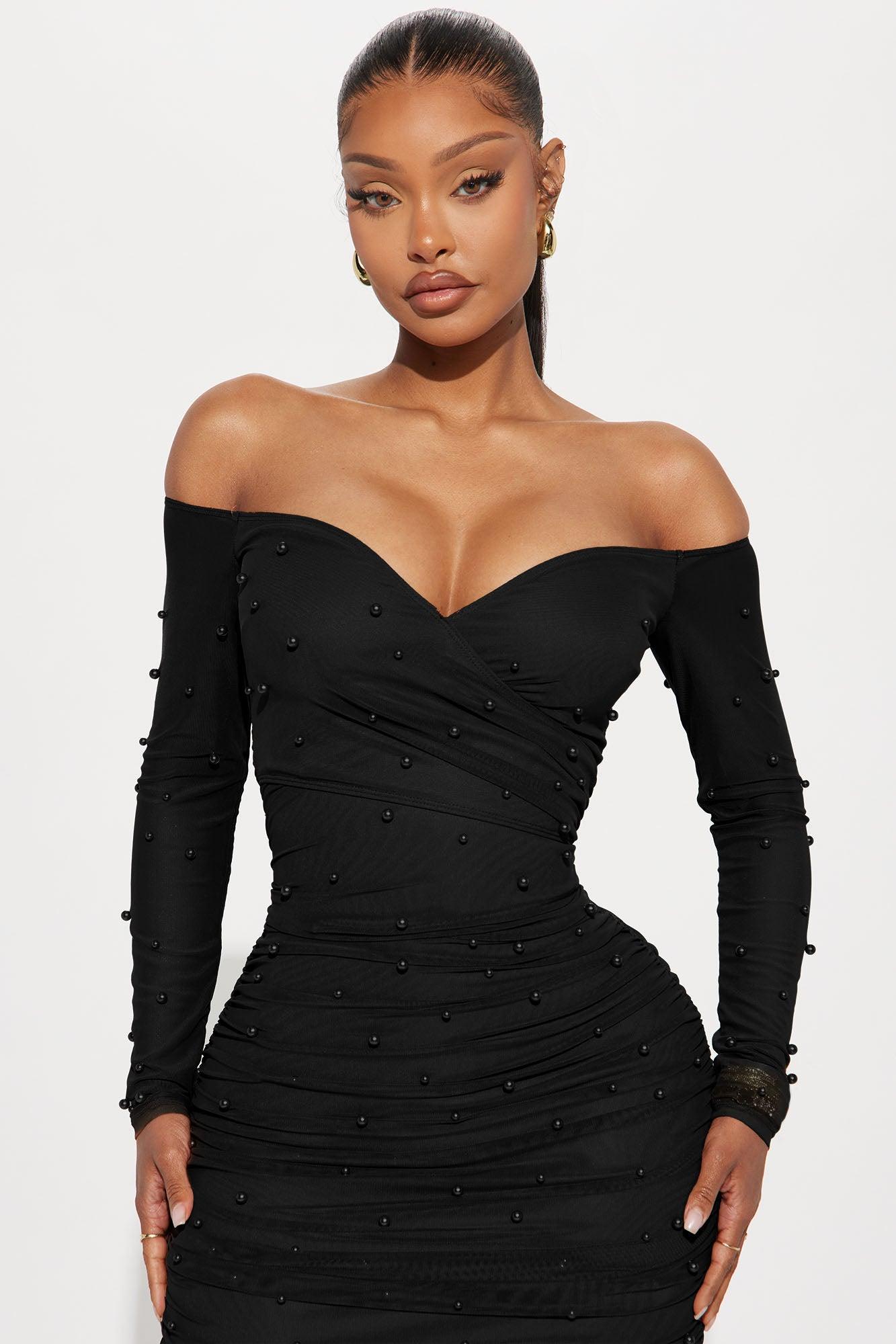 Adah Mesh Midi Dress - Black Product Image
