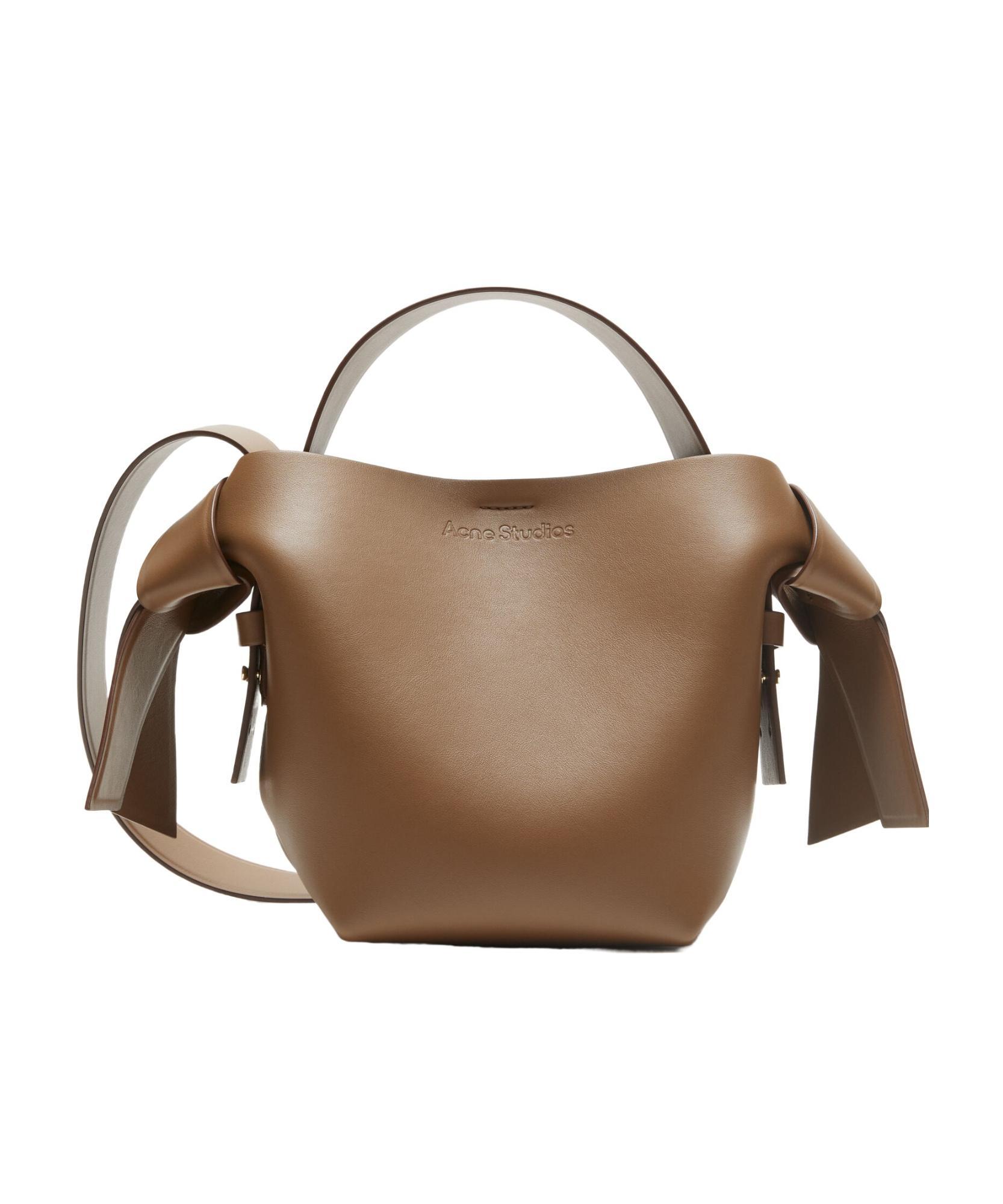 ACNE STUDIOS Musubi Mini Knotted Leather Shoulder Bag In Brown Product Image