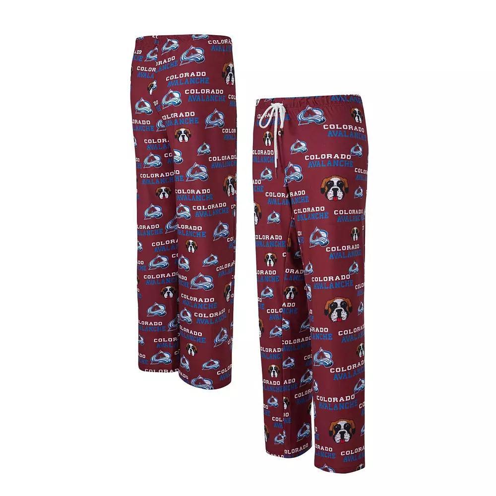 Women's Concepts Sport Burgundy Colorado Avalanche Zest Allover Print Knit Pants, Size: XL, Med Re Product Image