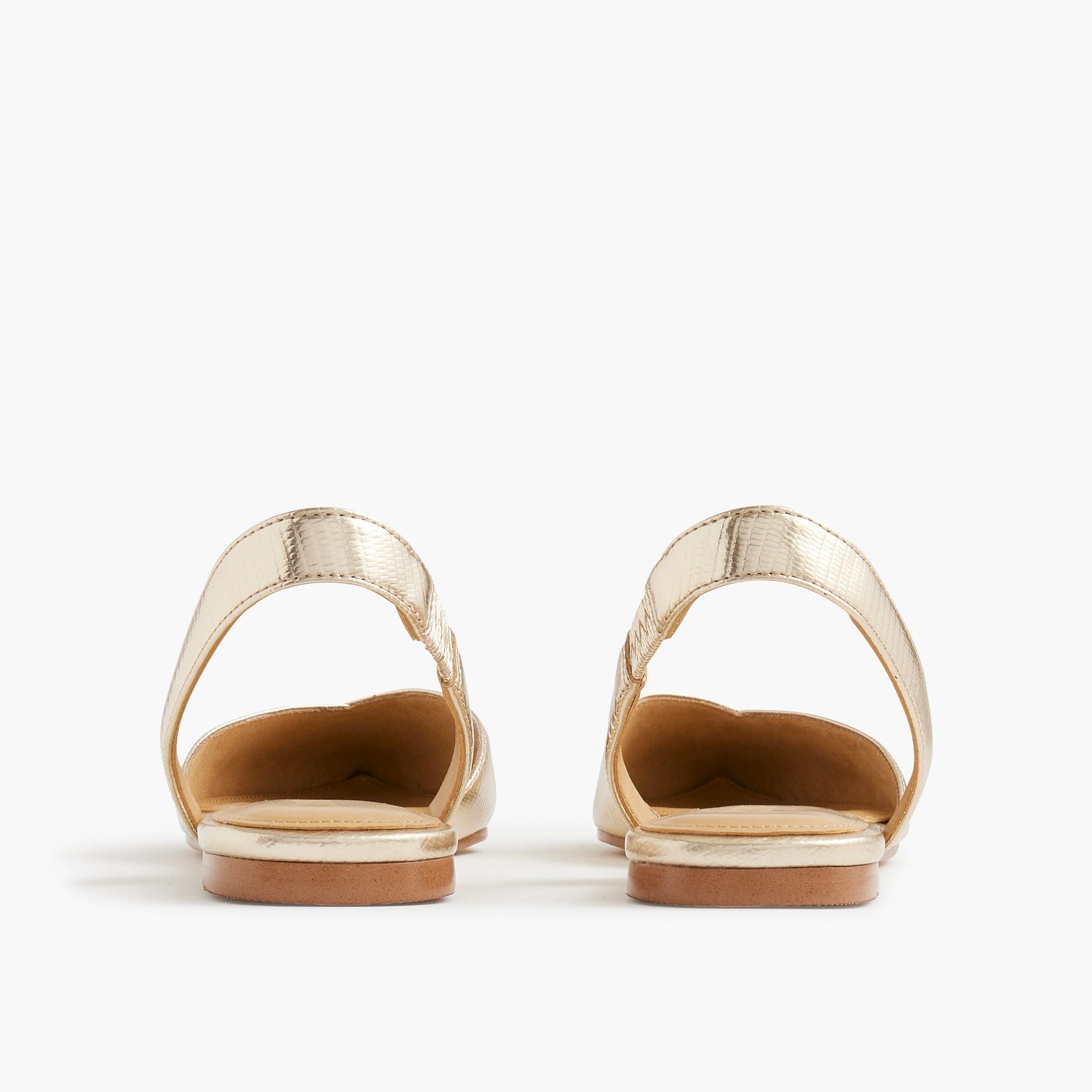 Metallic slingback flats Product Image