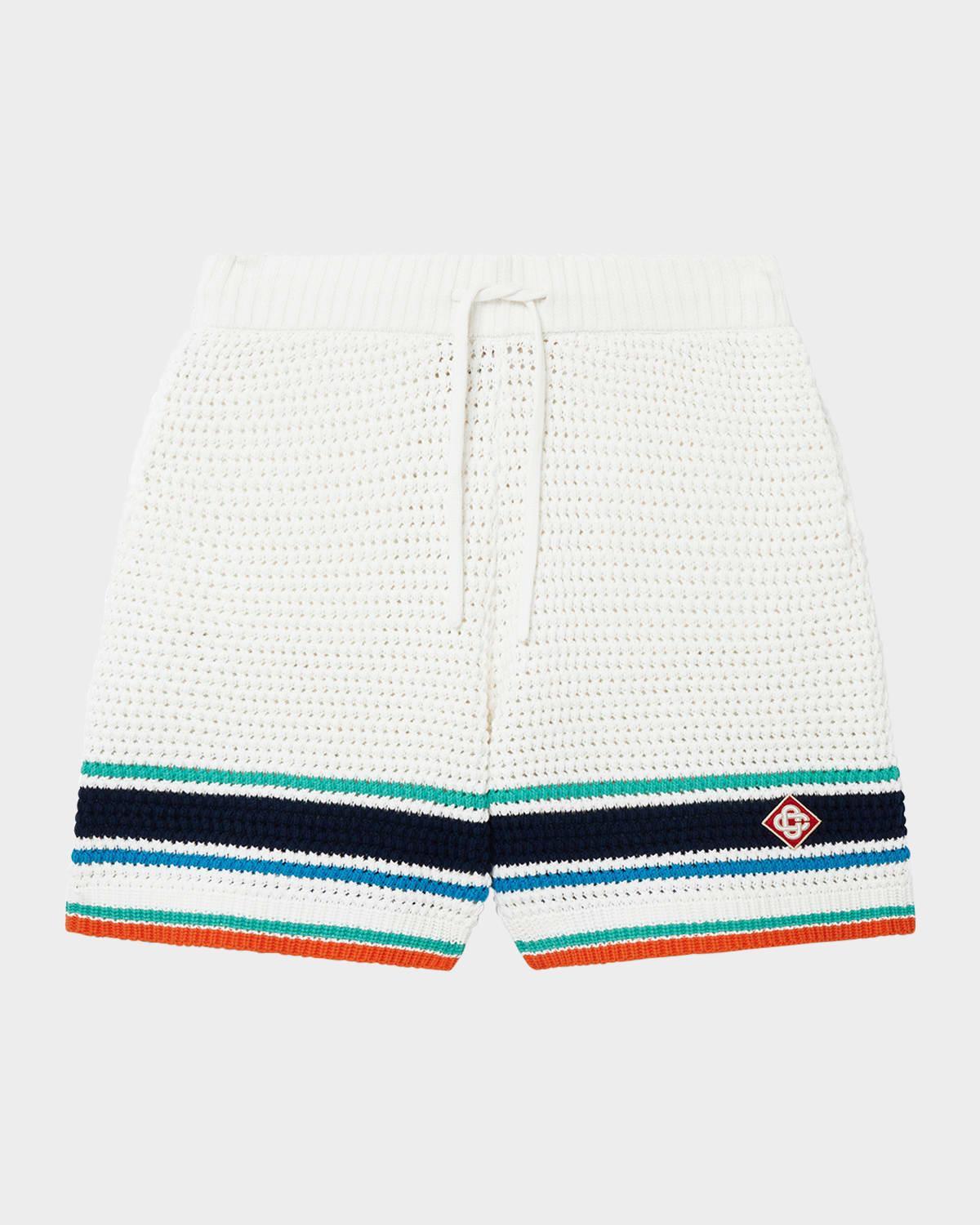 Mens Tennis Crochet-Effect Shorts Product Image