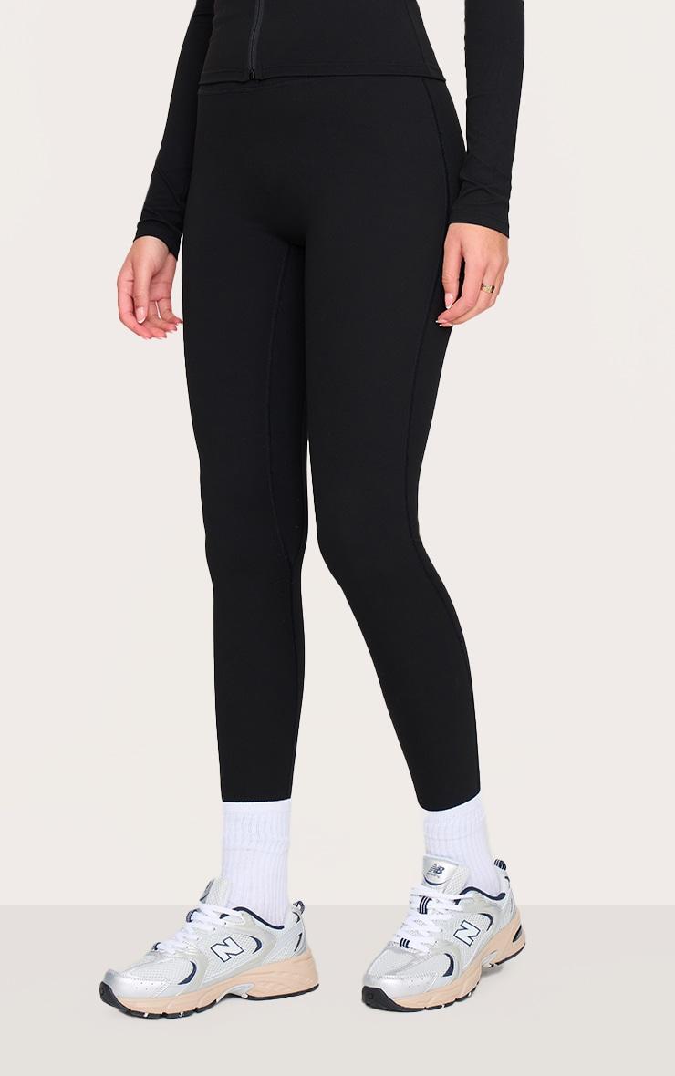 Tall Black Snatched Sculpt High Waisted Gym Leggings Product Image
